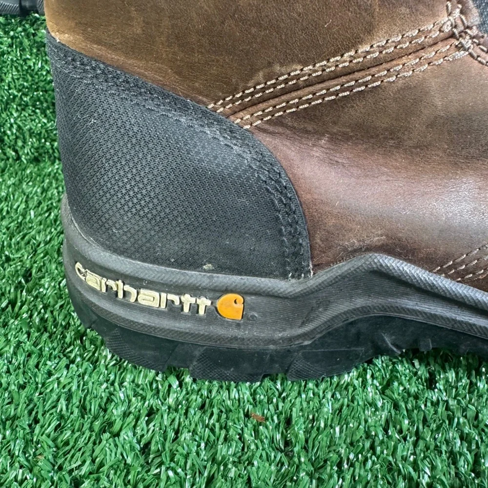 Carhartt Mens Brown Leather Composite Toe Rugged Flex Work Boots Size 11 M